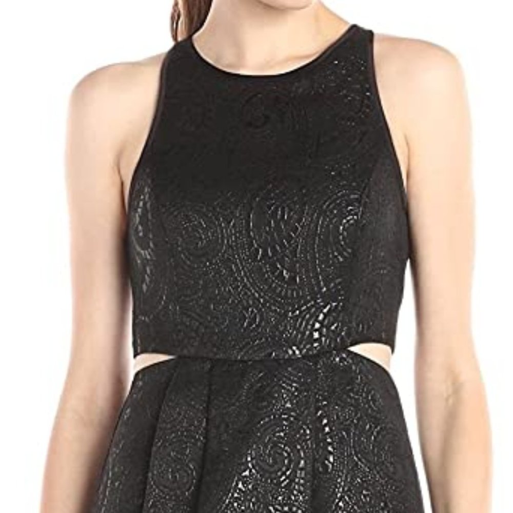 BCBGeneration Metallic Jacquard Sleeveless Dress